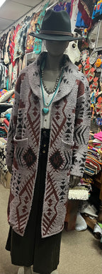 Southwest Long Chic Duster Sweater