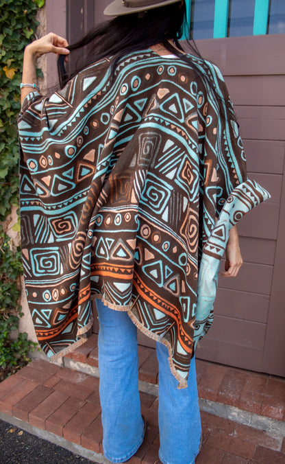 Southwest poncho