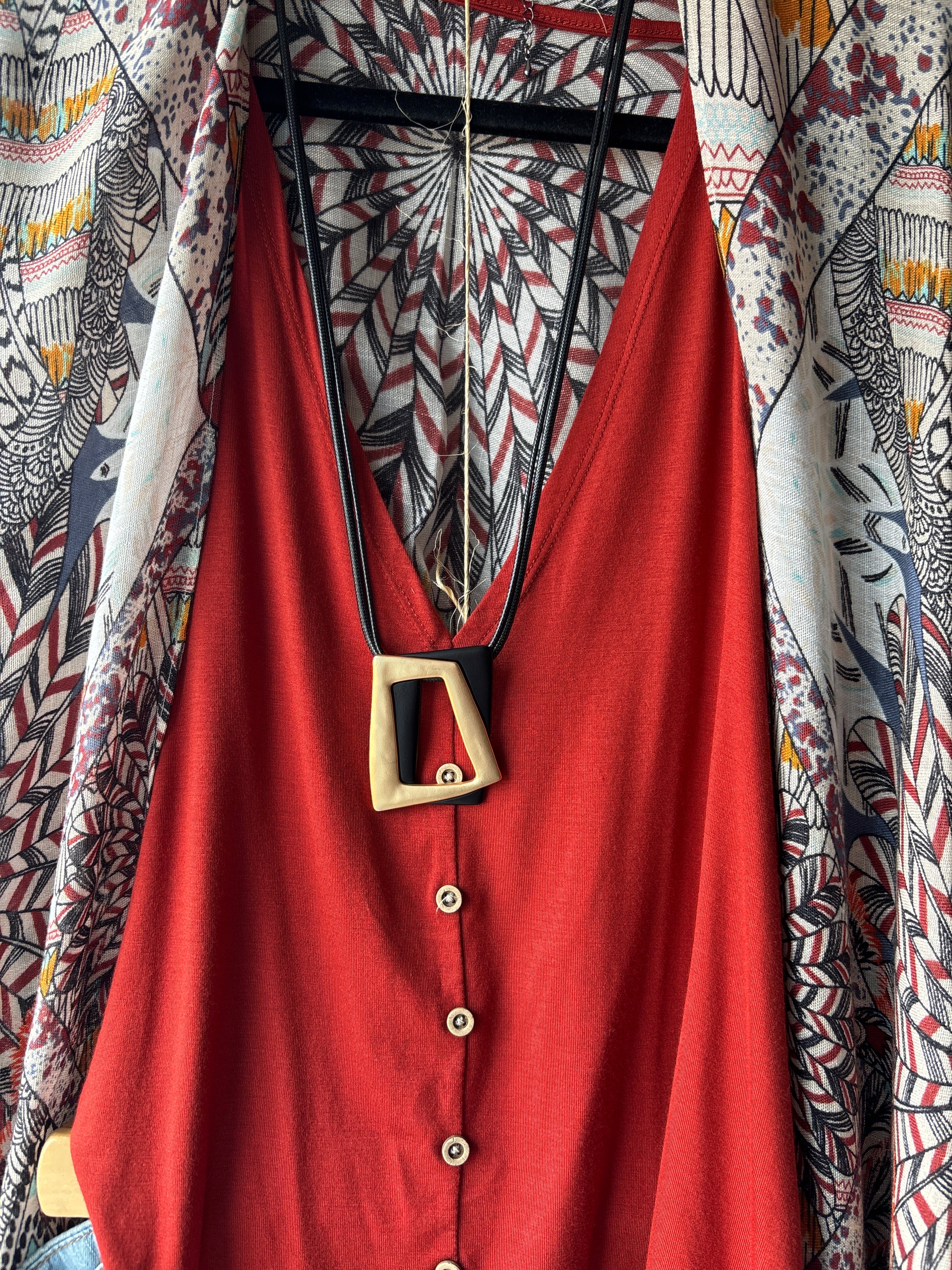 Long Geometric Necklace