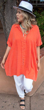 Buttoned Down Shirt Tunic