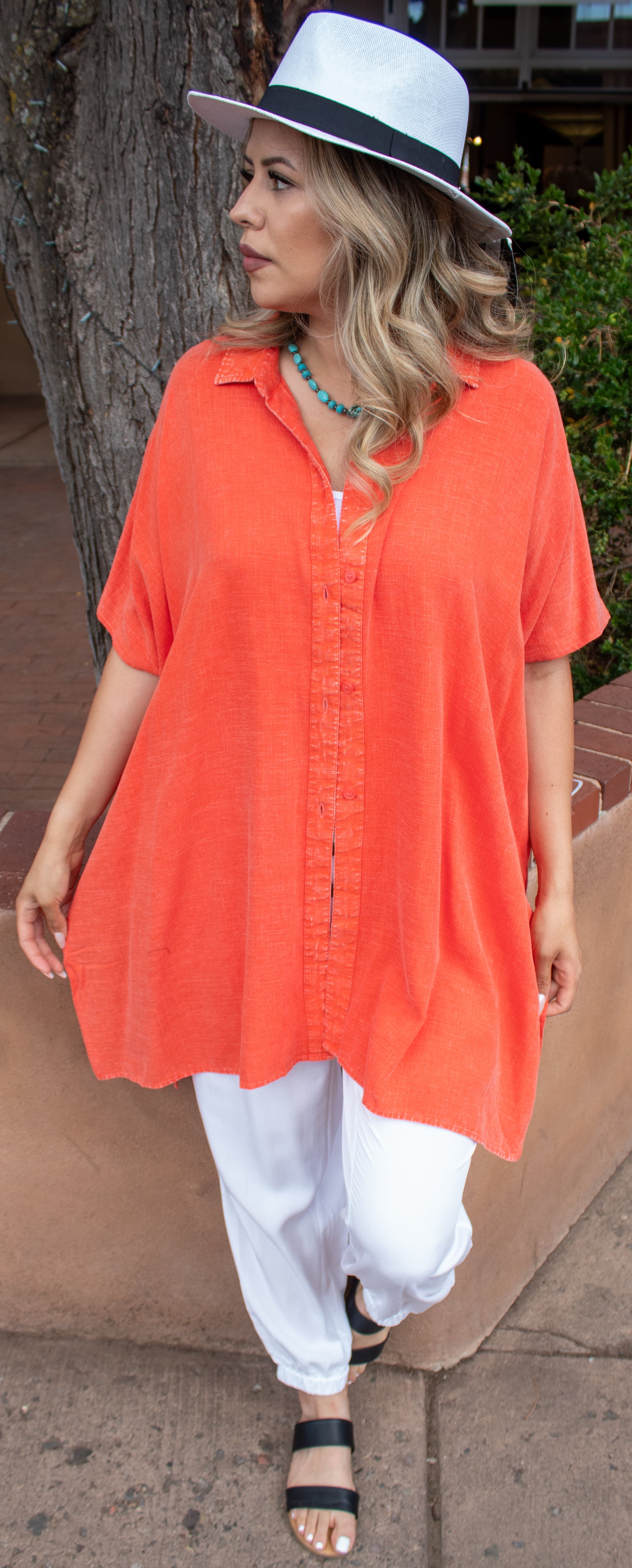 Buttoned Down Shirt Tunic