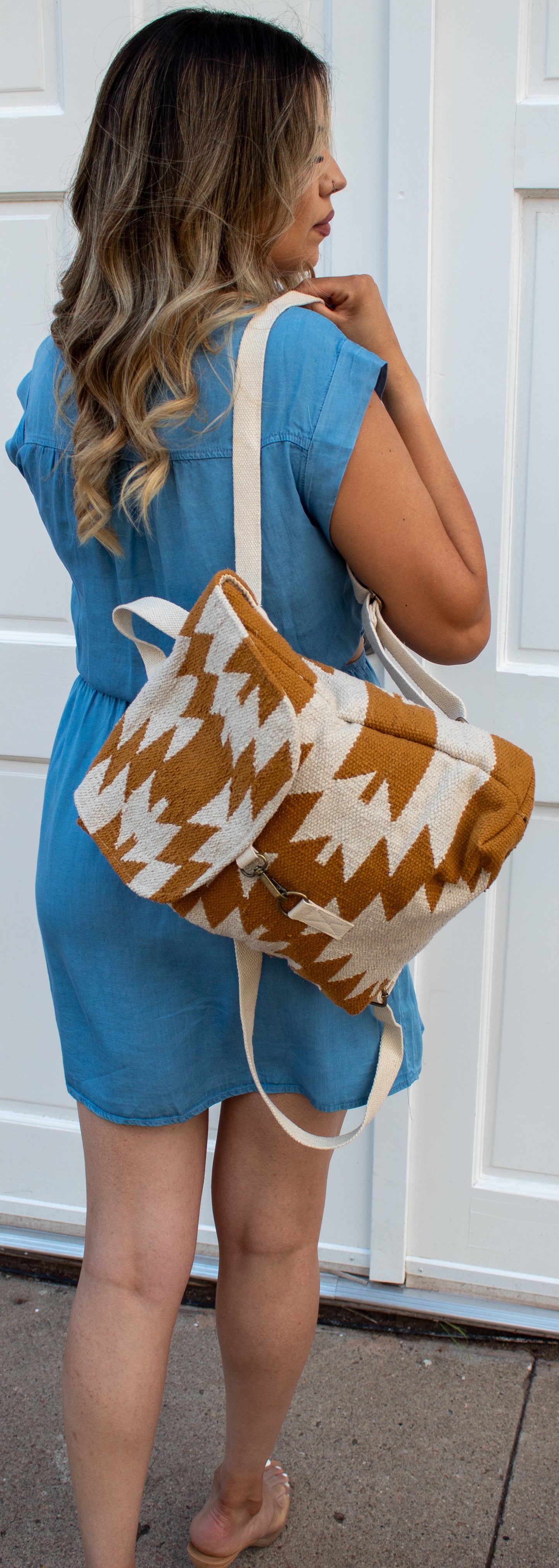 Woven Aztec Backpack