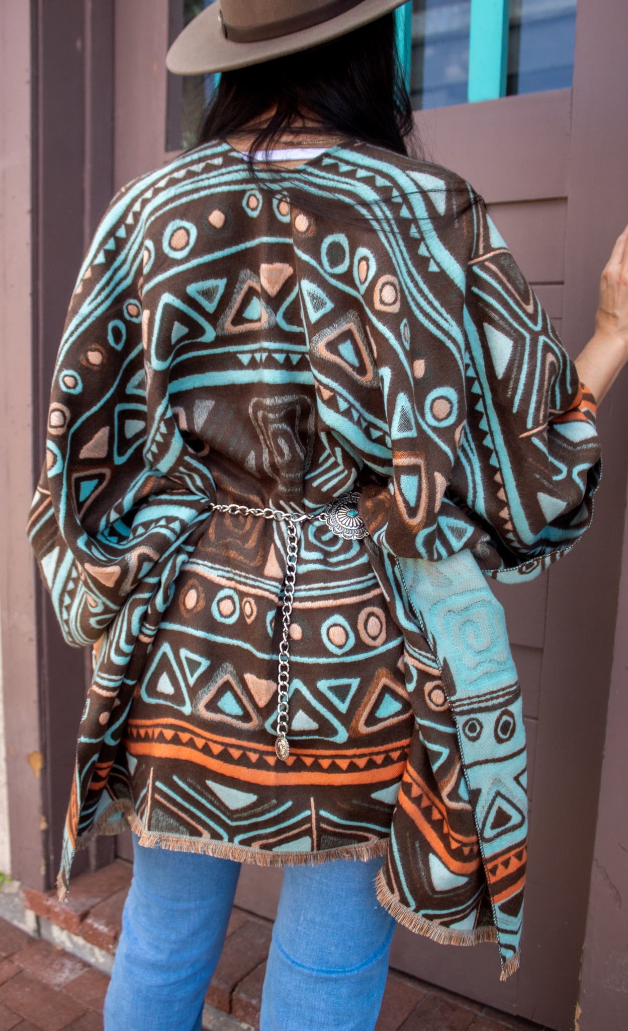 Southwest poncho