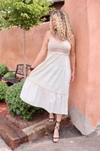 Knit-style bodice dress