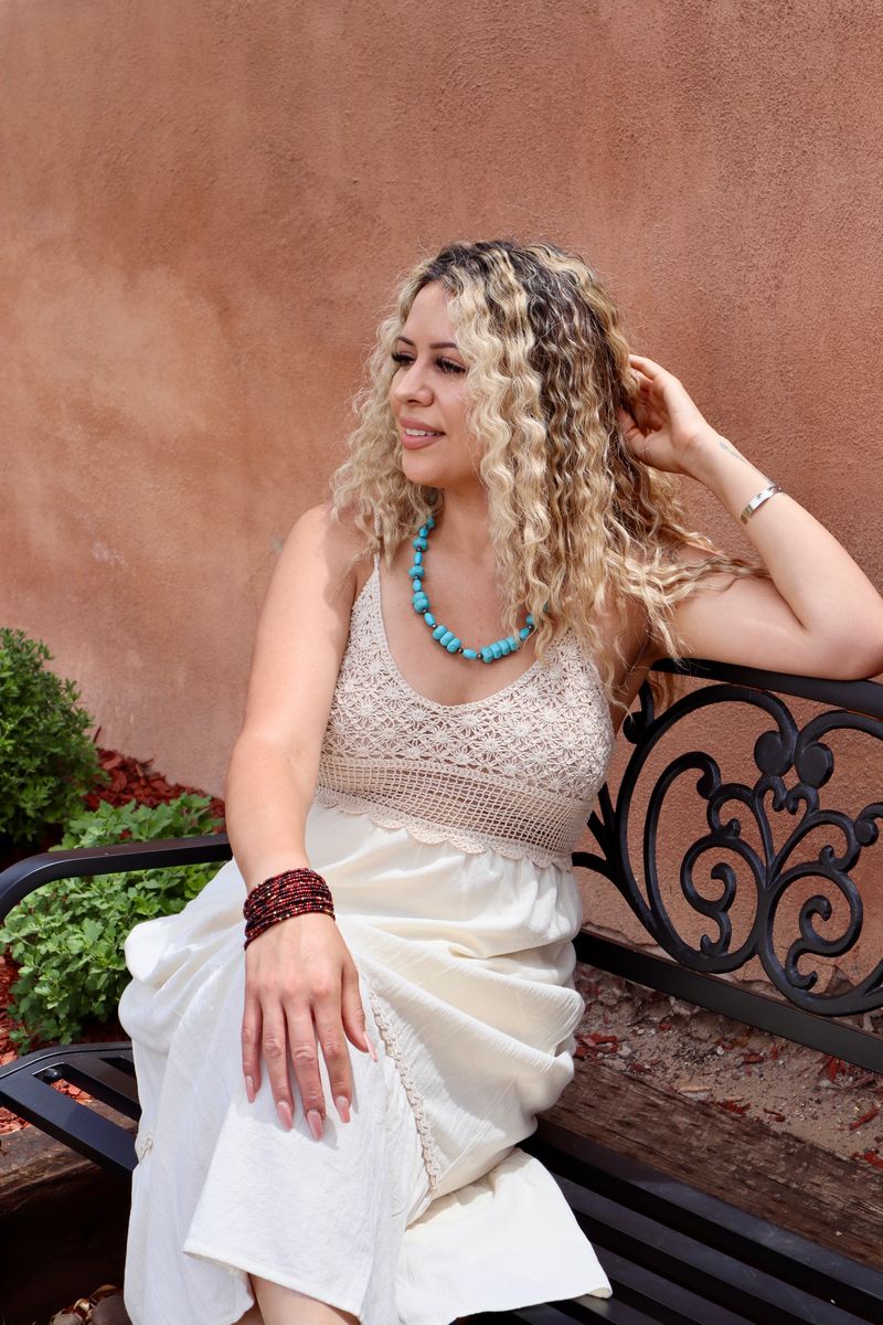 Knit-style bodice dress
