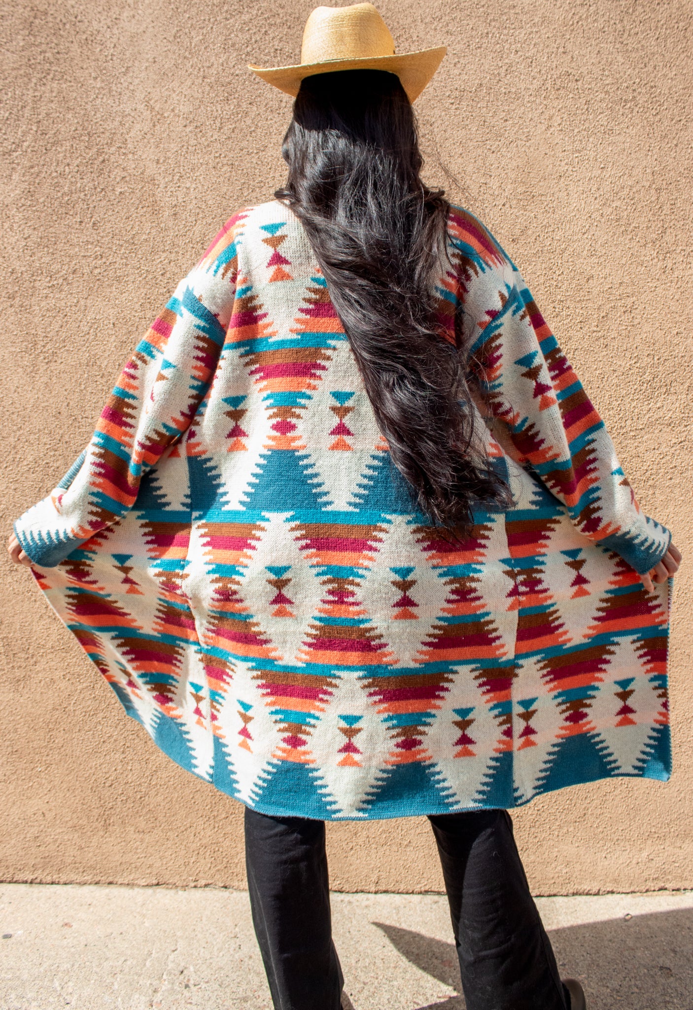 Southwest Multicolor Chic Duster Sweater